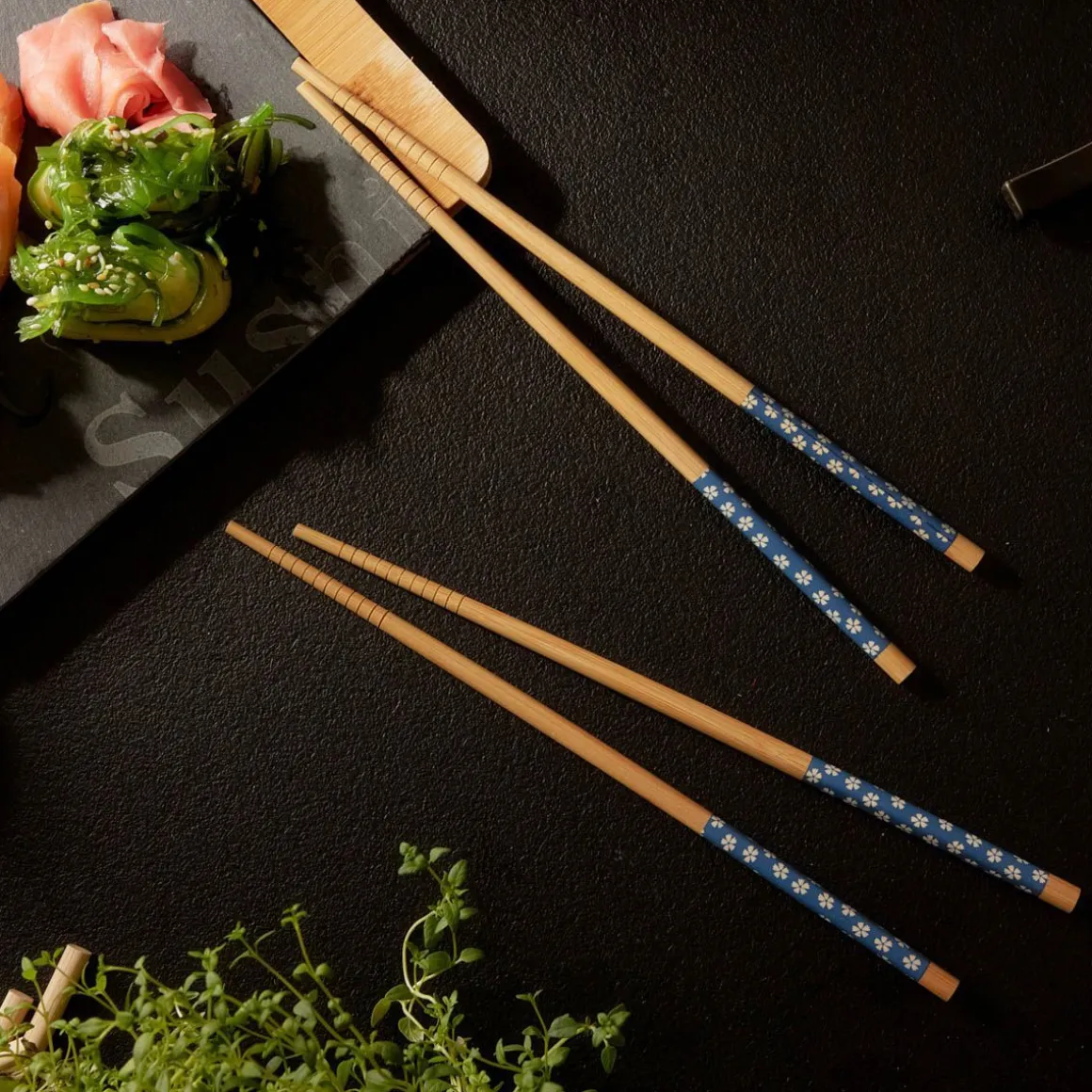 Zestaw Sushi Paleczekbambusowych Niebieskich 4 Szt