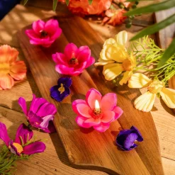 Zestaw Swiec Floral Aura 3 Szt. Kwiaty Rozowe 140 G