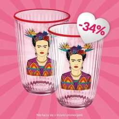 Zestaw Szklanek Frida Kahlo Fuksjowych, 2 Szt. 0.38