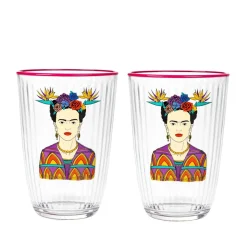 Zestaw Szklanek Frida Kahlo Fuksjowych, 2 Szt. 0.38